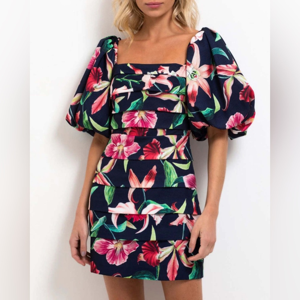 Patbo Laila puff sleeve mini dress size 4